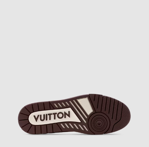 Luxury  Monogram Leather Sneakers  Brown & Tan Designer Shoes
