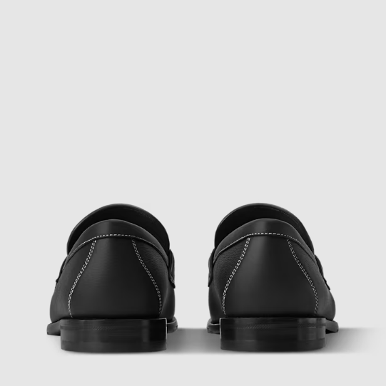 Luxury Branded Black Leather Shoes with Signature Detail