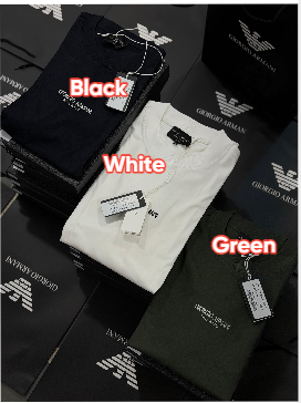 Men’s Luxury Solid Crew Neck T-Shirt  with Minimal Logo