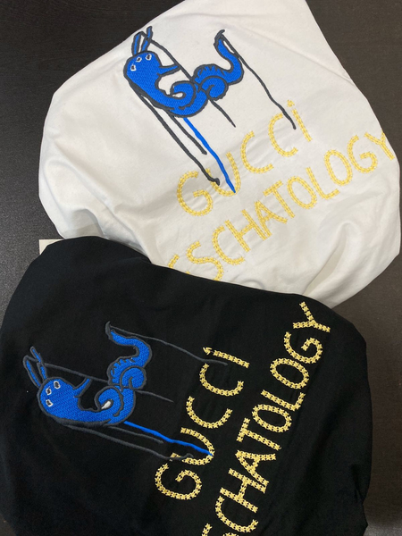 Luxury Eschatology Embroidered T-Shirt – Black & White Collection