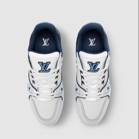 Luxury Brand  White & Navy Luxury Sneakers