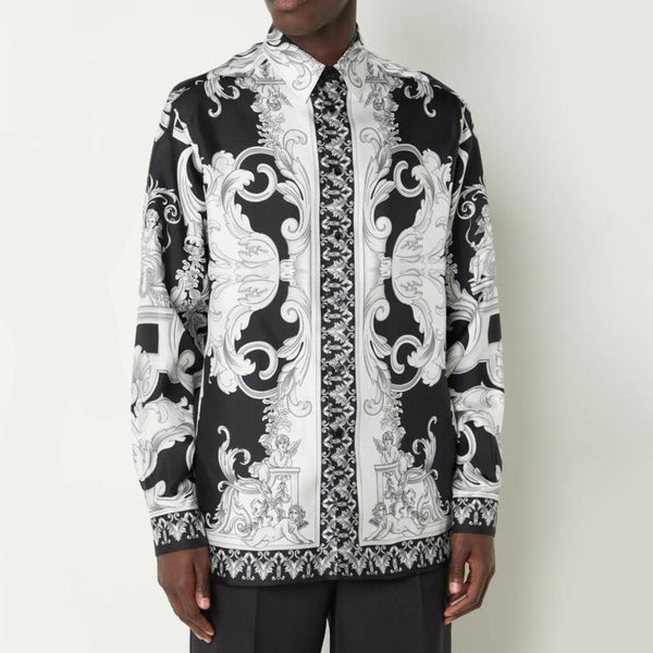 Branded  New Collection Silver Baroque Shirt