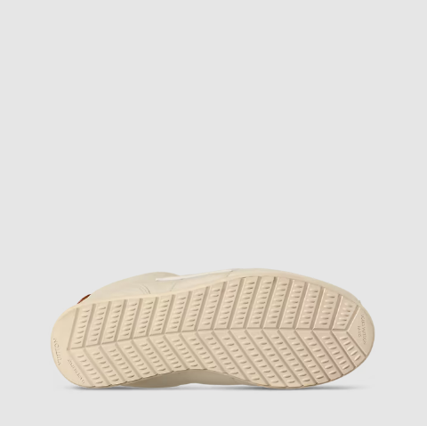 Luxury Brand  Beige Signature Low-Top Sneakers