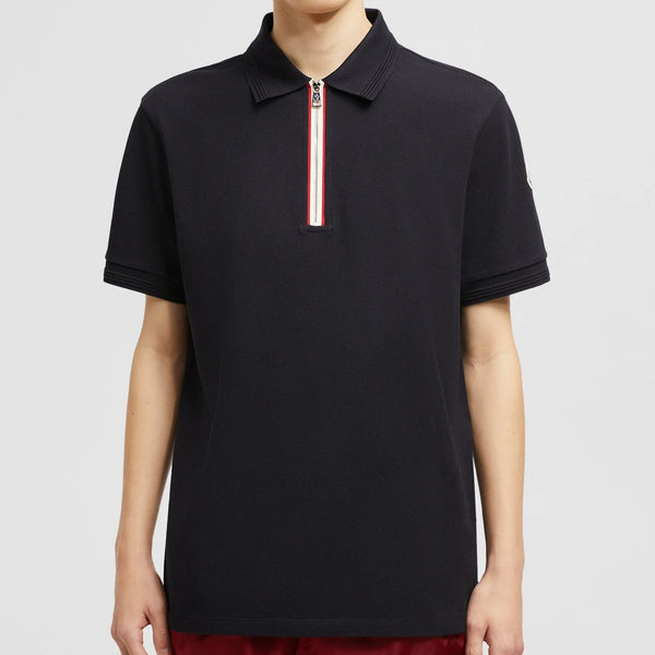 Premium Black Half-Zip Polo T-Shirt for Men Stylish & Modern Fit
