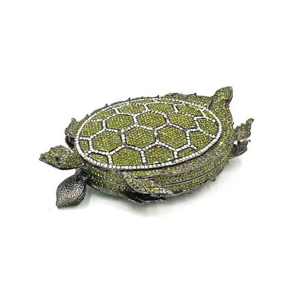 Turtle crystal clutch Bag