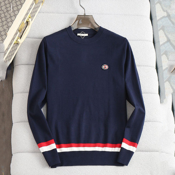 Men Regular Fit Crew-Neck Pullover