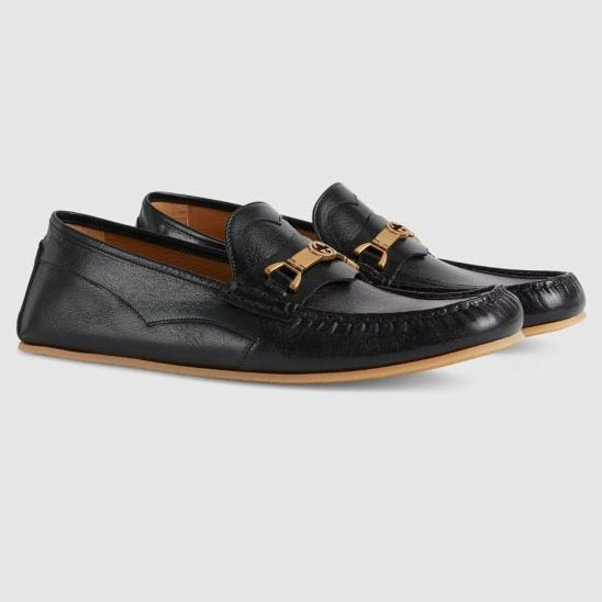 Black Leather Horsebit Loafers Timeless Elegance with a Modern Edge