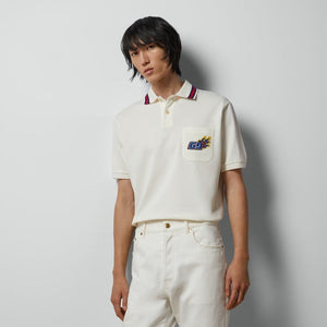 Premium  Collar, Flame Embroidery Polo Shirt