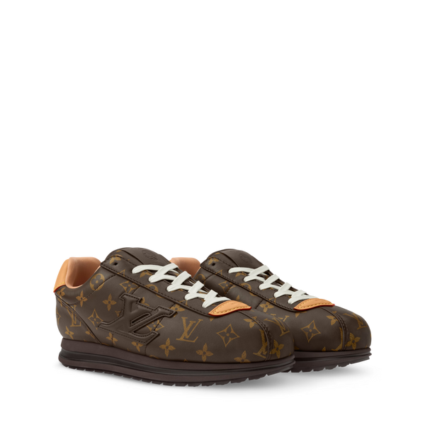Branded Monogram Brown Sneakers  Iconic Designer Comfort