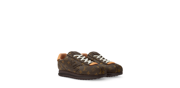 Branded Monogram Brown Sneakers  Iconic Designer Comfort