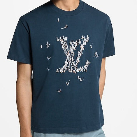 Luxury Brand  Embroidered Cotton T-Shirt