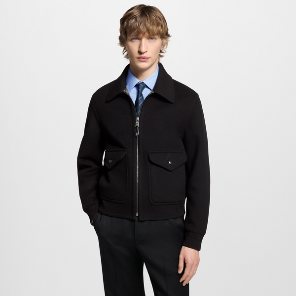 Wool-Silk Double Face Blouson