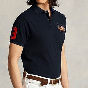 Men Premium Polo Collar Logo Embroidery T-Shirt