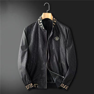 NEW Louis Vuitton Luxury Brand Stripe Gold Bomber Jacket Limited Edition