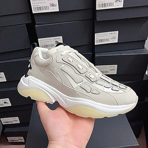 Men Branded Bone Runner Mesh Sneakers