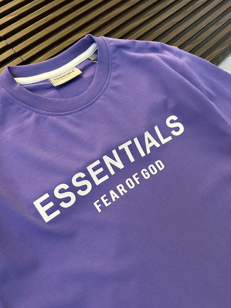 Men Premium Solid Color T-Shirt With Logo Print