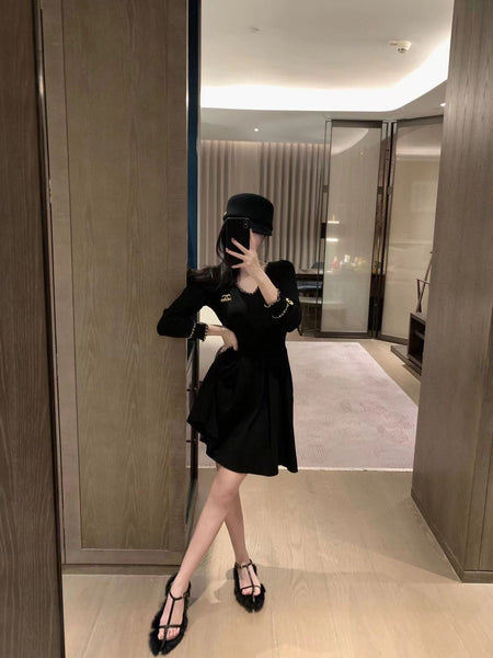 Women High-Quality Black Party Wear Dress