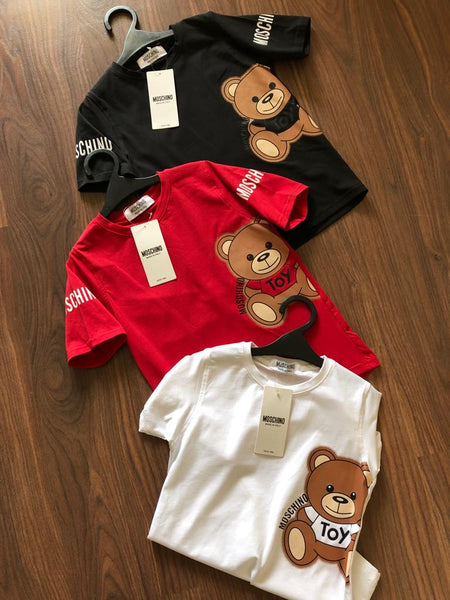 Kids Premium Teddy Bear Printed Cotton T-Shirt