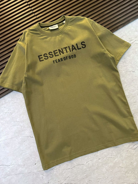 Men Premium Solid Color T-Shirt With Logo Print