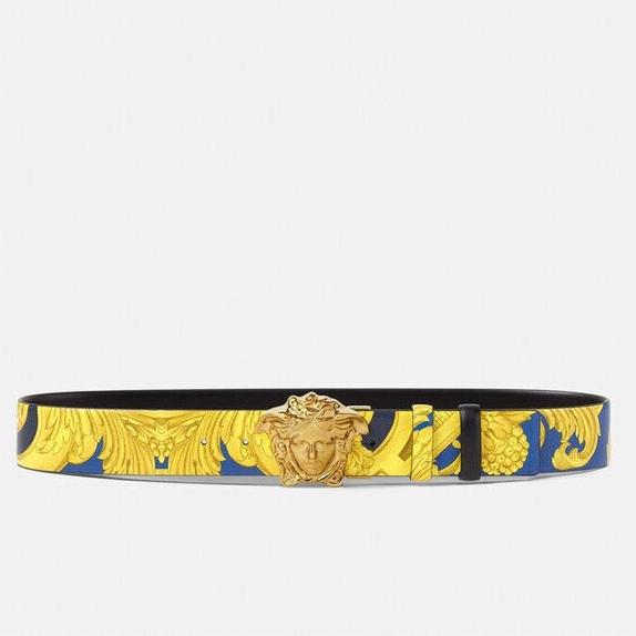 Branded Reversible Barocco Leather Belt