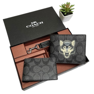 Printed Wolf  Coin Wallet