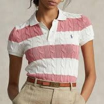 Latest Striped Cable Knit Cotton Shirt