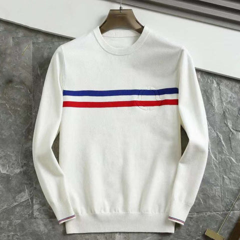 Latest Multi-Color Strip Crew Neck Pullover