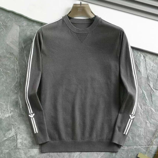 Solid Plain Stripe Design Pullover