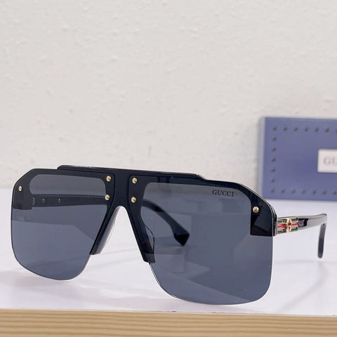 Retro Plate Frame-Less Sunglasses For Men