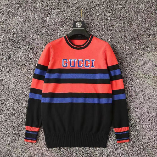 Latest Stripe Design Logo Patched Pullover