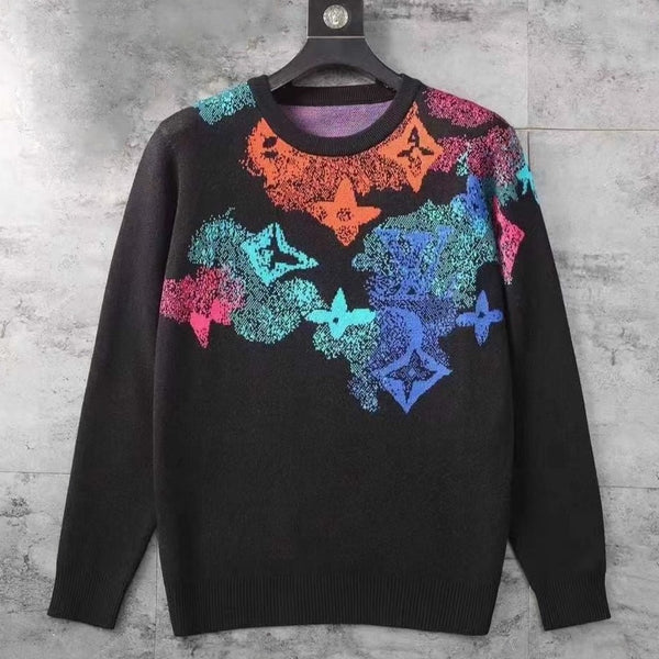 Multi-Color Brand Printed Pullover