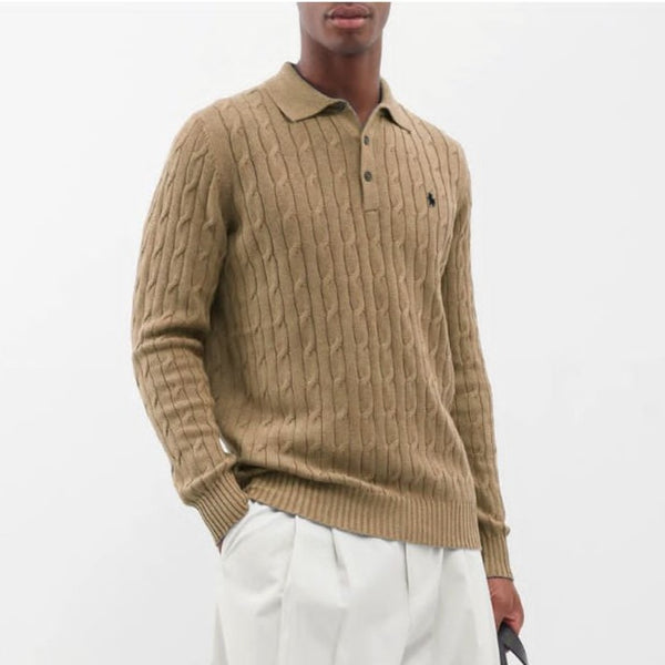 Premium TEXTURED CABLE-KNIT SWEATER