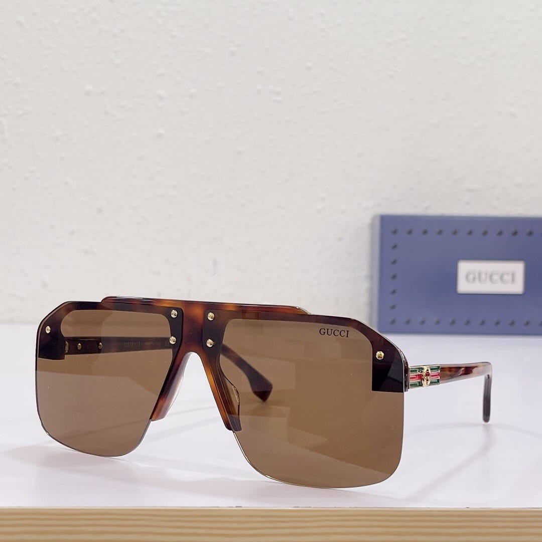 Retro Plate Frame-Less Sunglasses For Men
