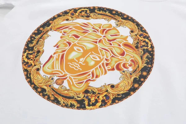 Embroidered Medusa head motif T-shirt