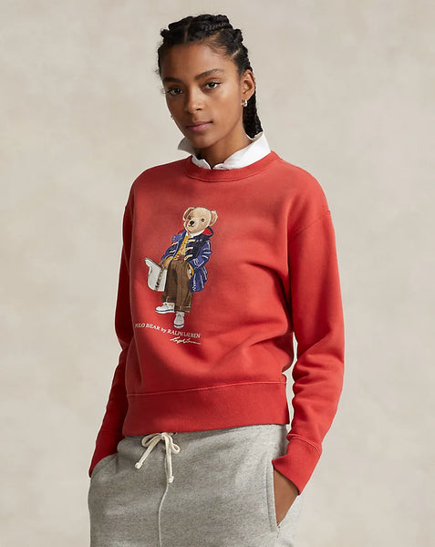 Luxury  Bear Fleece Crewneck Sweatshirt