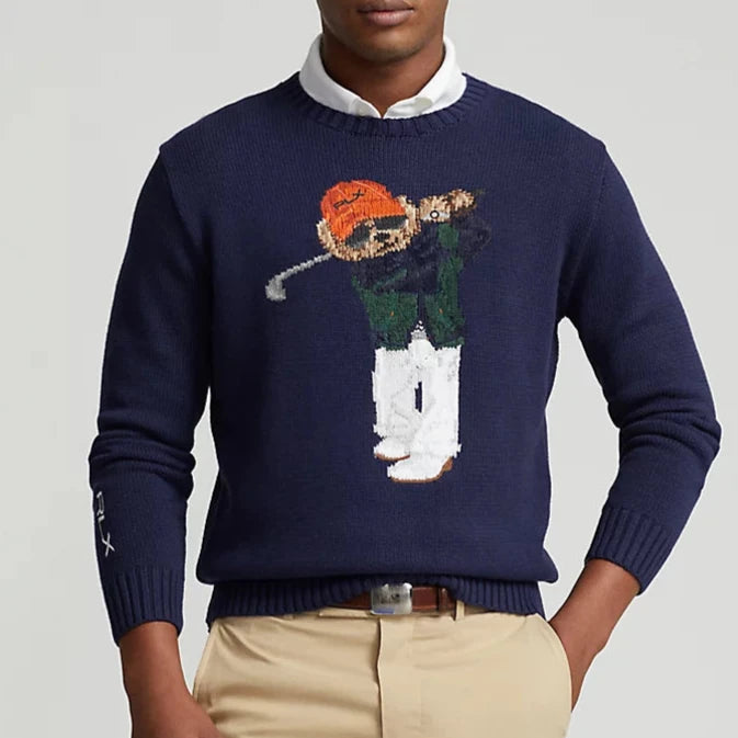 Premium Bear Embroidered  Pullover For Men