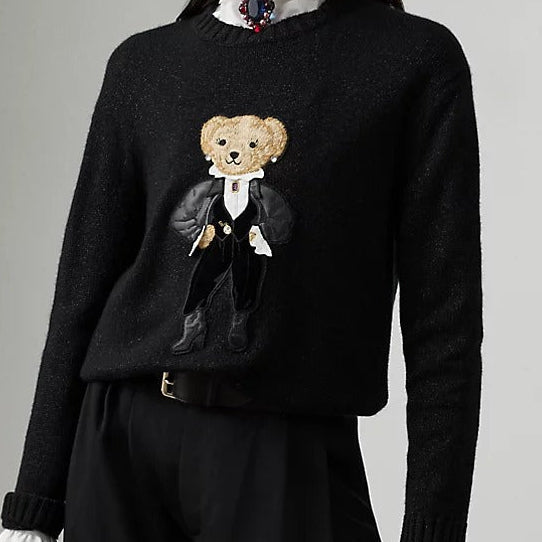 Holiday Polo Bear Metallic Jumper