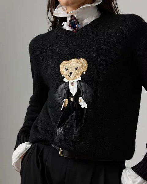 Holiday Polo Bear Metallic Jumper