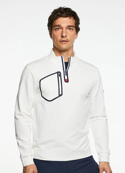 Men Designer Half-Zip Polo T-Shirt