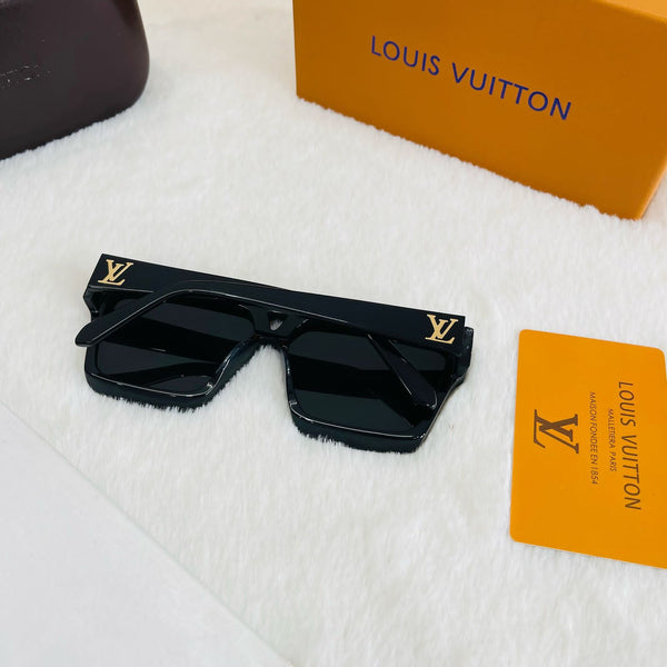 Men Premium Black Classic Square Retro Sunglasses