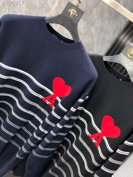 Branded Striped Coeur Pullover