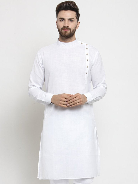Designer White Linen Kurta For Men By Treemoda