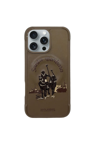 Santa Barbara Virgil Series Embroided Leather Magsafe Case for iPhone 16 Series