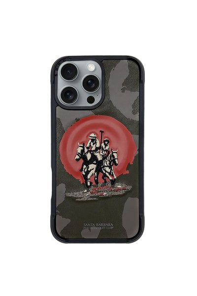 Santa Barbara Virgil Series Embroided Leather Magsafe Case for iPhone 16 Series