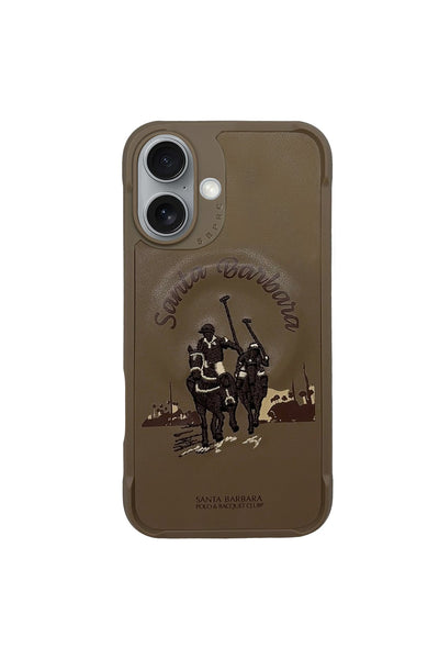Santa Barbara Virgil Series Embroided Leather Magsafe Case for iPhone 16 Series