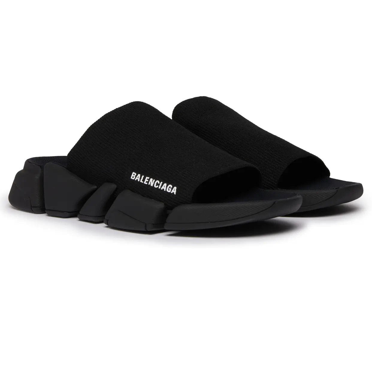 Luxury  Speed 2.0 Recycled Knit Slide Sandal Black