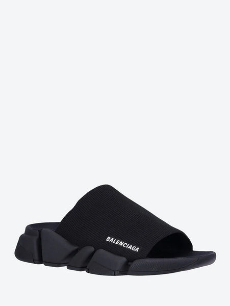 Luxury  Speed 2.0 Recycled Knit Slide Sandal Black