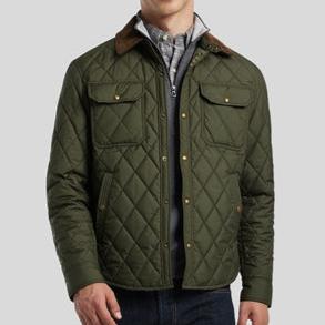 Premium Men's Green Brentford Quilted Jacket