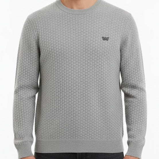 Men’s Classic Textured Knit Sweater Comfortable & Stylish Everyday Wear