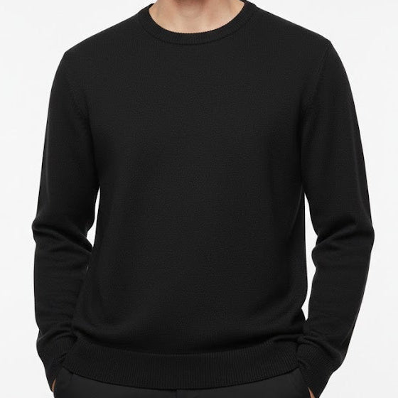 Premium c Black Crew Neck Pullover